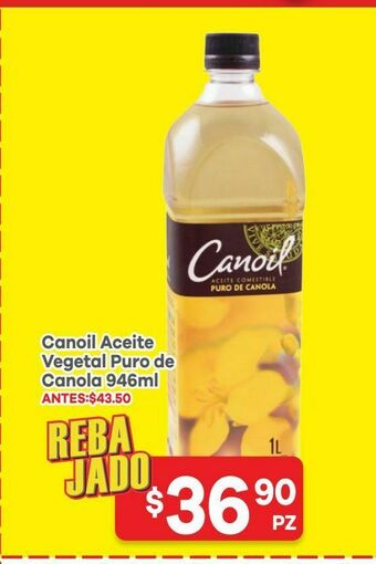 HEB Canoil aceite vegetal puro de canola 946 ml oferta