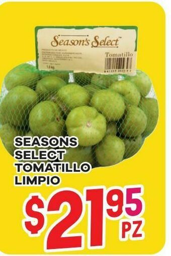 HEB Seasons select tomatillo limpio season select oferta