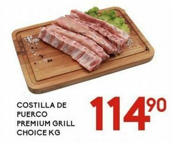Alsuper Costilla de puerco premium grill choice kg oferta