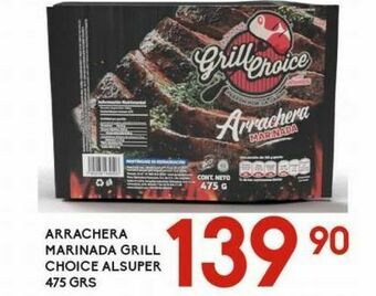 Alsuper Arrachera marinada grill choice alsuper 475g oferta