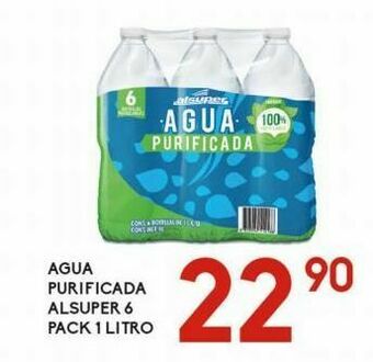 Alsuper Agua purificada alsuper 6 pack 1l oferta