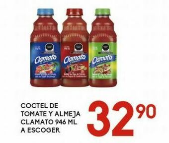 Alsuper Cóctel de tomate y almeja clamato 946ml oferta