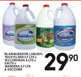 Alsuper Blanqueador liquido nice kleen 3,7l o bclorada 4l oferta