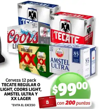 Soriana Híper Cerveza 12 pack oferta