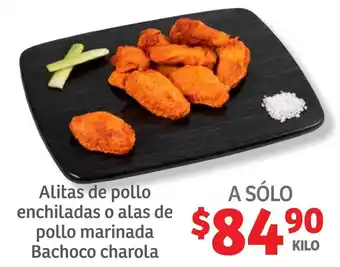 Soriana Híper Alitas de Pollo Enshiladas o alas de pollo marinada Bachoco Charola oferta
