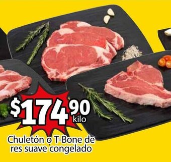 Soriana Mercado Chuletón o T-Bone de Res Suave Congelado oferta