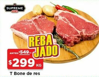 HEB Heb supreme corte de res t bone 1 kg oferta
