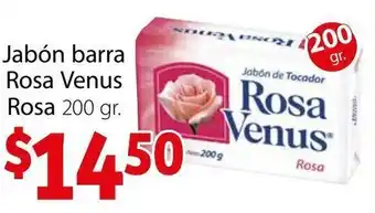 Soriana Mercado Jabón Barra Rosa Venus 200grs oferta