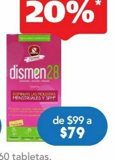 Farmacia San Pablo Nartex dismen28 caj c/60 oferta