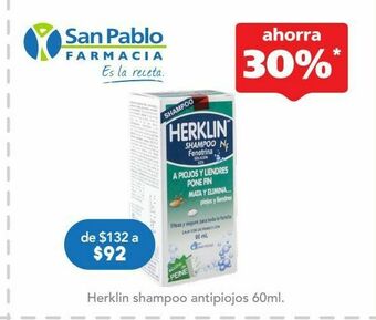 Farmacia San Pablo Herklin sha 0.2gr fra c/60ml oferta