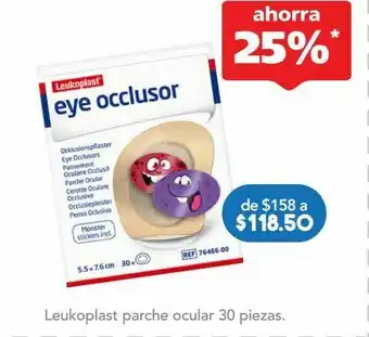 Leukoplast parche ocular monster c/30pzs
