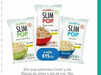 Farmacia San Pablo Slim pop palomitas limon y sal c/18gr oferta
