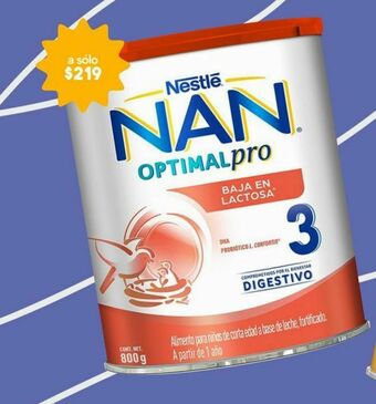 Farmacia San Pablo Nan baja en lactosa etapa 3 lat c/800g oferta