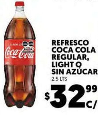 Merco Refresco Coca Cola Regular, Light o Sin Azúcar 2.5L oferta