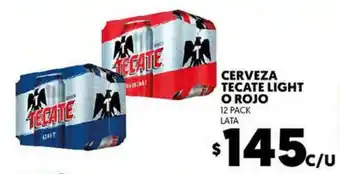 Merco Cerveza Tecate Light 12 pack oferta
