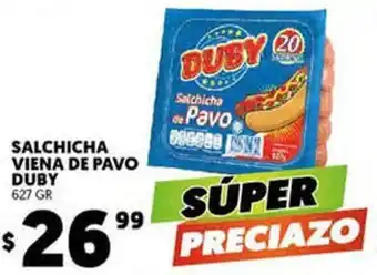 Merco Salchicha Viena de Pavo Duby 627g oferta
