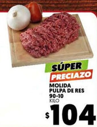 Merco Molida Pulpa de Res 90-10 oferta