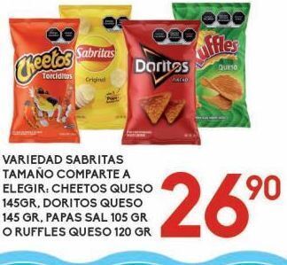 Alsuper Variedad sabritas 120g oferta