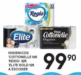 Papel higiénico cottonelle, regio, elite