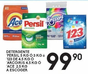 Alsuper Detergente persil 3kg, 123 4.5kg, ace 1.5kg oferta