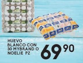 Alsuper Huevo blanco 30un mybrand o noelie pz oferta
