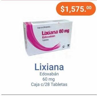Lixiana 60 mg tab caj c/28
