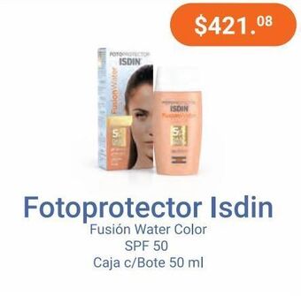 Farmacias Especializadas Fotop. isdin fusión water color 50+ 50 ml oferta