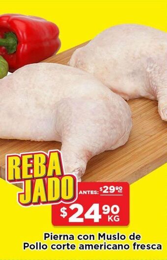 HEB Pierna con muslo de pollo corte americano fres 1 kg oferta