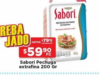 HEB Sabori pechuga de pavo extrafina 200 gr oferta