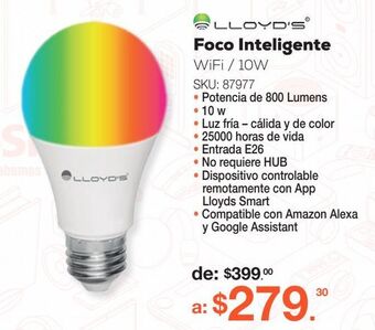 RadioShack Foco wifi lloyds lc-1192 / luz multicolor / 1 pieza oferta