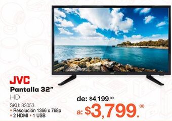 Pantalla jvc / 32 pulgadas / hd