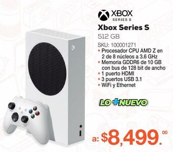 RadioShack Consola xbox series s / 512 gb ssd / blanco oferta