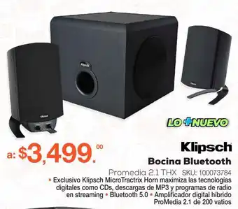 Bocinas multimedia bluetooth klipsch promedia 2.1 / negro