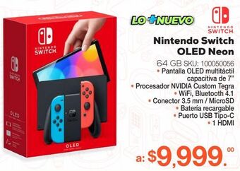 Nintendo switch oled / 64 gb / joy-con neon blue and red