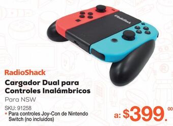RadioShack Cargador dual para controles inalámbricos radioshack / nintendo switch oferta