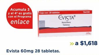 Evista 60mg 28 tabletas.
