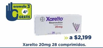 Farmacia San Pablo Xarelto 20mg 28 comprimidos. oferta