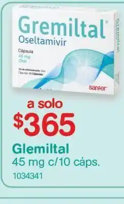 Farmacias Benavides Medicamentos gremiltal 45 mg c/10 cáps oferta