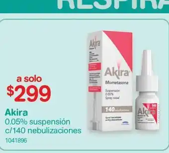Farmacias Benavides Medicamentos akira 0.05% suspensión c/140 nebulizaciones oferta