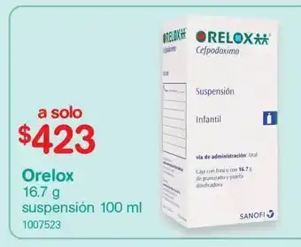 Medicamentos orelox 16.7 g suspensión 100 ml