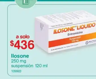Medicamentos ilosone 250 mg suspensión 120 ml