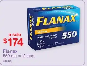 Farmacias Benavides Medicamentos flanax 550 12 tabletas oferta