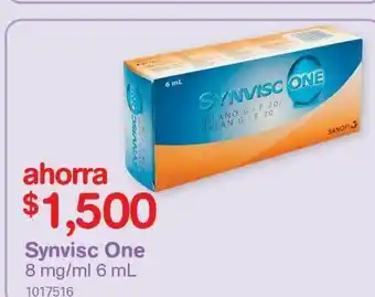 Medicamentos synvisc one 8 mg/ 6 ml