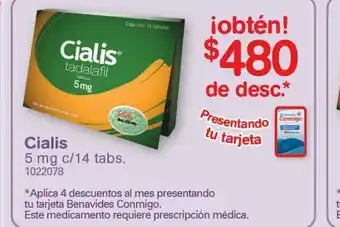 Medicamentos cialis 5 mg c/14 tabs