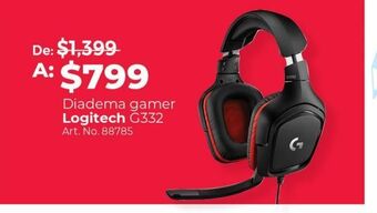 Office Depot Diadema gamer logitech g332 oferta