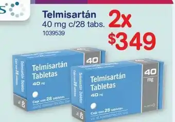 Farmacias Benavides Medicamentos telmisartán 40 mg 28 tabs oferta