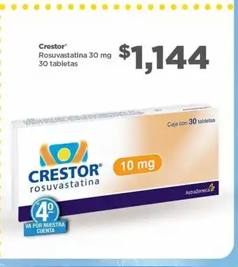 Bodega Aurrerá Medicamentos rosuvostatina 30 mg 30 tabletas oferta