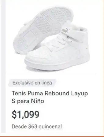 Coppel Tenis Puma Rebound Layup S para Niño oferta