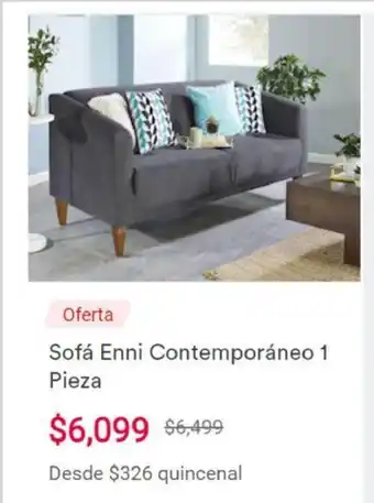 Sofa Enni Contemporaneo 1 Pieza