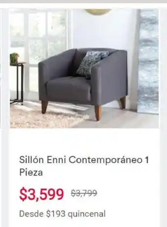 Coppel Sillon Enni Contemporaneo 1 Pieza oferta